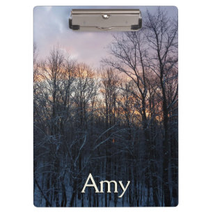 Porte-bloc Hiver Sunrise I Pastel Paysage naturel