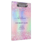 Porte-bloc Holographe de parties scintillant rose vif (Swatch)