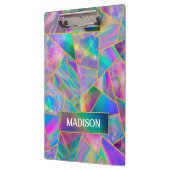 Porte-bloc Holographe élégant chic faux or (Gauche)