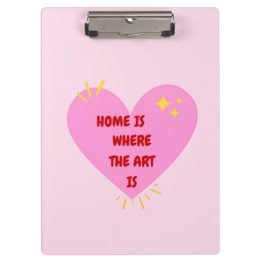 Porte-bloc Home Is Where The Art Is – Cute Heart Inspirationa (Devant)