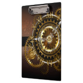 Porte-bloc Horloge Steampunk avec des engrenages anciens (Gauche)