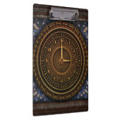 Porte-bloc horloge victorienne steampunk marron bleu (Swatch)