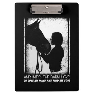 Porte-bloc Horse And Into The Barn I Go To Lose My Mind