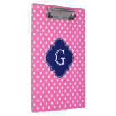 Porte-bloc Hot Pink #2 Wht Polka Dot Navy Quatrefoil (Swatch)