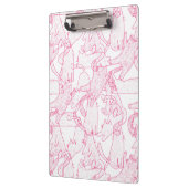 Porte-bloc Hot Pink Scribble Cats – modern cute Pattern (Gauche)