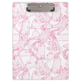 Porte-bloc Hot Pink Scribble Cats – modern cute Pattern (Devant)