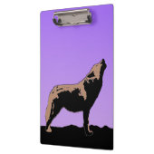 Porte-bloc Howling Wolf at Sunset - Art faunique original (Gauche)
