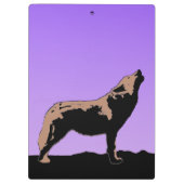 Porte-bloc Howling Wolf at Sunset - Art faunique original (Dos)