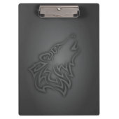 Porte-bloc Howling Wolf Tribal Black (Devant)