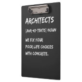 Porte-bloc Humour d'architecte – Nous corrigeons vos choix de (Gauche)