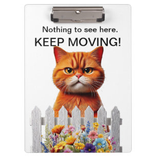 Porte-bloc HUMOUR DE CHAT Rien à voir ici