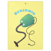 Porte-bloc Humour de dessin animé de l'aspirateur mignon (Dos)