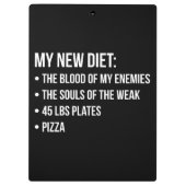 Porte-bloc Humour de gym - Régime alimentaire - Sang, Âmes, P (Dos)