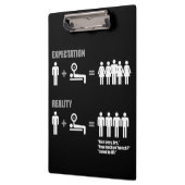 Porte-bloc Humour de la musculation - Attentes contre réalité (Gauche)