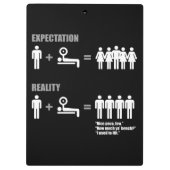 Porte-bloc Humour de la musculation - Attentes contre réalité (Dos)