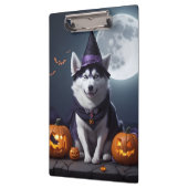 Porte-bloc Husky Chien Halloween Aventure Lune Magie Éffrayan (Gauche)