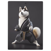 Porte-bloc Husky Dog connaît Karate, Husky Dog Karate Player (Dos)