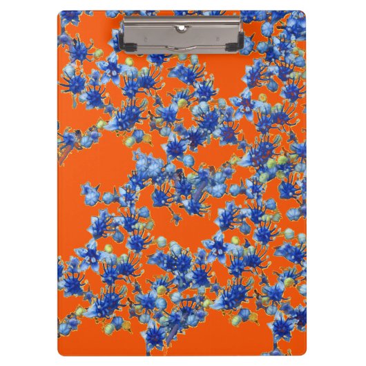 Porte-bloc hydrangea orange et bleu (Devant)