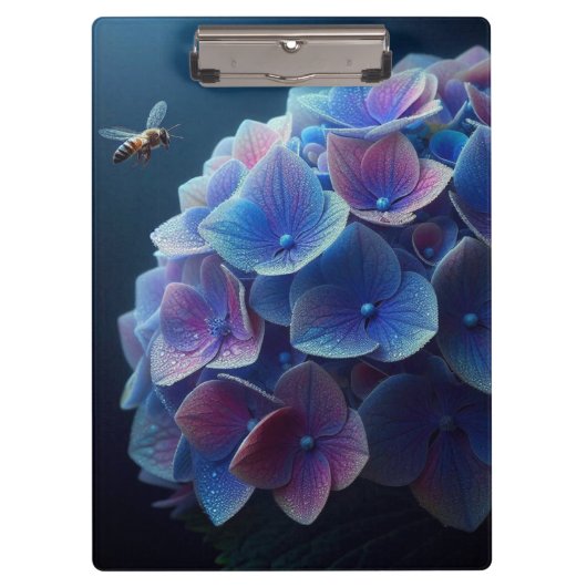 Porte-bloc Hydrangeas Floral Purple et Bleu (Devant)