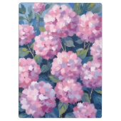 Porte-bloc Hydrangeas Rose Pâle Aquarelle Florale (Dos)