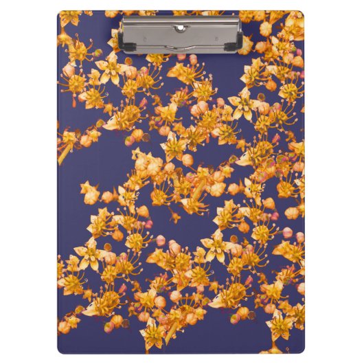 Porte-bloc hydrangée orange et marine (Devant)