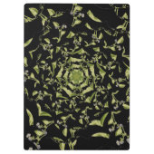 Porte-bloc Hypnose de nature verte et noire fractale (Dos)