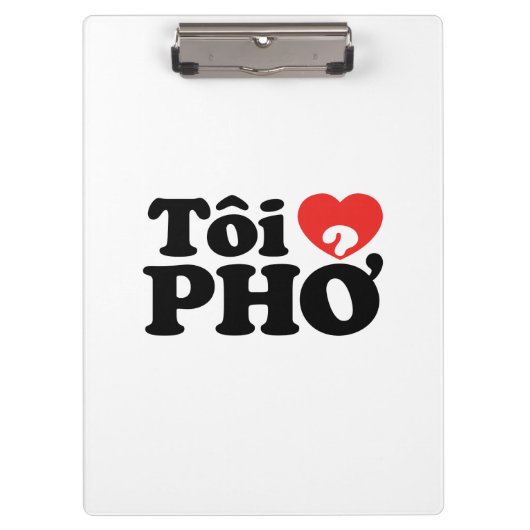Porte-bloc I Heart (Love) Pho (Tôi PHỞ) (Devant)