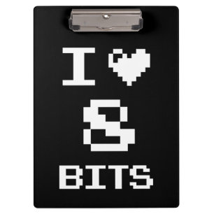 Porte-bloc I Love 8 Bits, gamer design geek