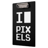 Porte-bloc I Love Pixels, design geek, art des pixels (Gauche)