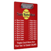 Porte-bloc Idées de cadeau d'entraîneur du base-ball des noms (Swatch)