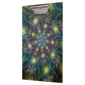 Porte-bloc Illuminé Abstrait brillant Turquoise violet Fracta (Gauche)