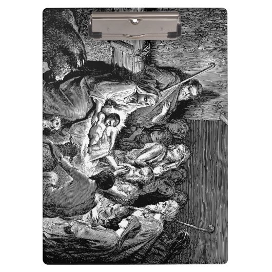 Porte-bloc Illustrated Christmas Nativity Scene (Devant)