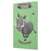 Porte-bloc Illustration amusante d'un cochon de phacochère af (Gauche)