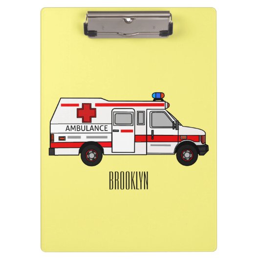 Porte-bloc Illustration d'ambulance (Devant)