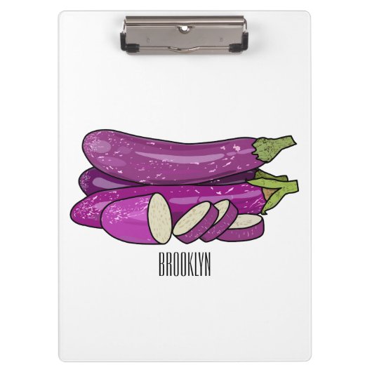 Porte-bloc Illustration d'aubergine (Devant)