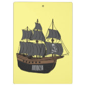 Porte-bloc Illustration de bateau pirate (Dos)