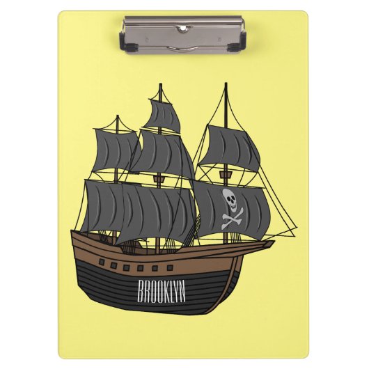 Porte-bloc Illustration de bateau pirate (Devant)