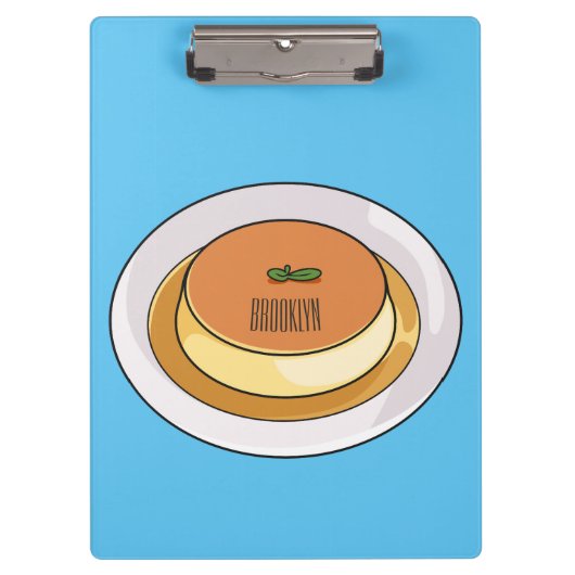 Porte-bloc Illustration de caramel de crème (Devant)