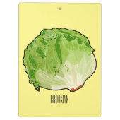 Porte-bloc Illustration de caricature de laitue (Dos)