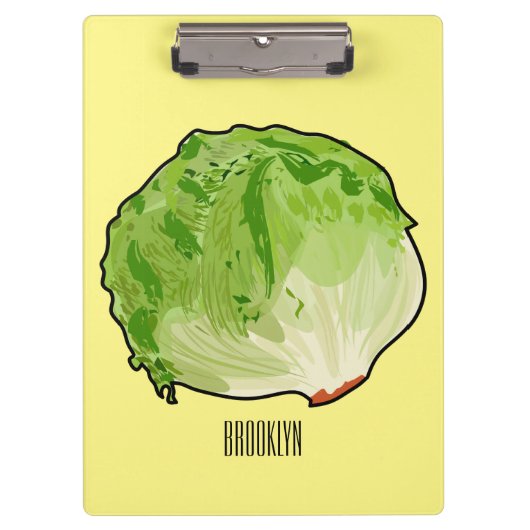 Porte-bloc Illustration de caricature de laitue (Devant)