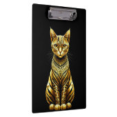 Porte-bloc Illustration de chat doré orné (Swatch)