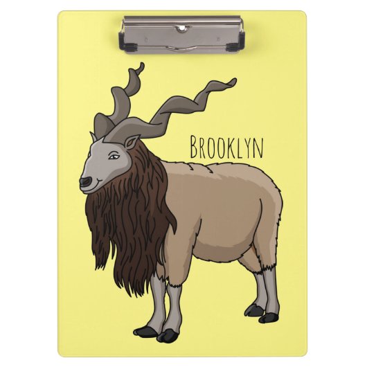 Porte-bloc Illustration de chèvre de Markhor (Devant)