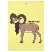 Porte-bloc Illustration de chèvre de Mouflon (Dos)