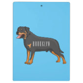 Porte-bloc Illustration de chien Rottweiler (Dos)