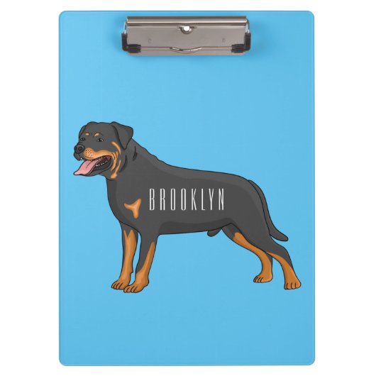 Porte-bloc Illustration de chien Rottweiler (Devant)
