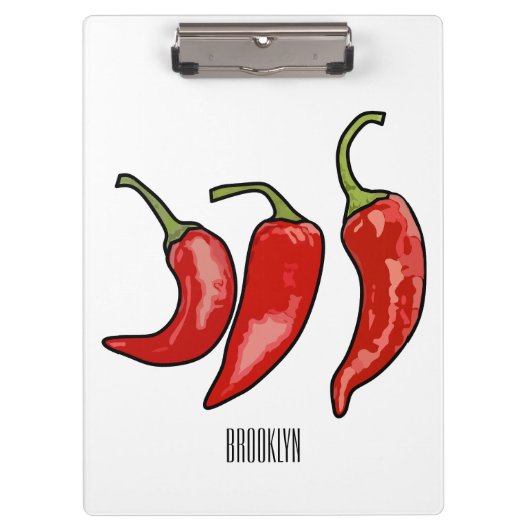 Porte-bloc Illustration de chili (Devant)