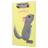 Porte-bloc Illustration de chinchilla gris mignon (Gauche)