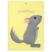 Porte-bloc Illustration de chinchilla gris mignon (Dos)