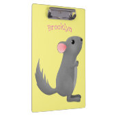 Porte-bloc Illustration de chinchilla gris mignon (Swatch)