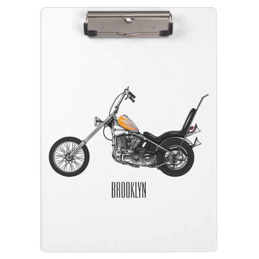 Porte-bloc Illustration de Chopper Motorcycle 1950 (Devant)
